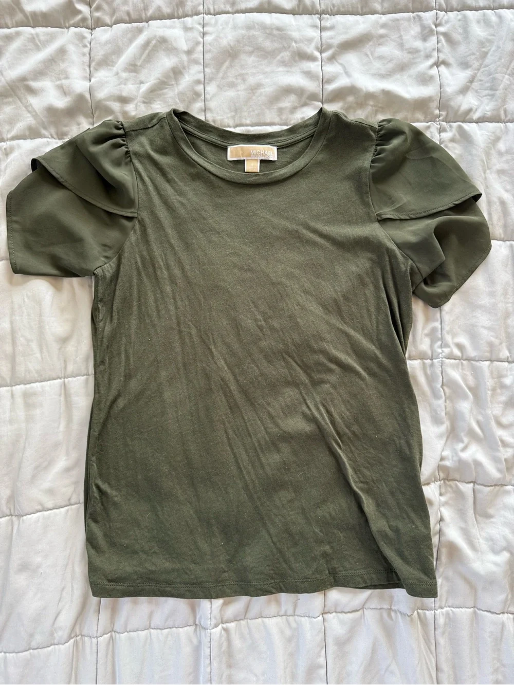 Michael Kors Olive Green Crewneck Tee
